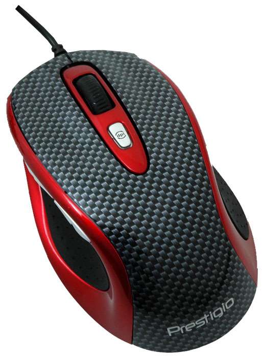 Prestigio L size mouse PJ-MSO3 Carbon-Red USB